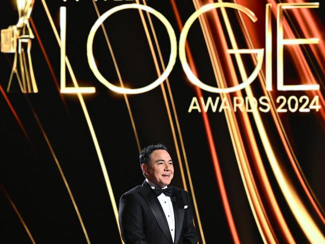 Host Sam Pang speaks at the 64th TV WEEK Logie Awards at The Star in Sydney. Picture: James Gourley/Getty Images for TV WEEK Logie Awards