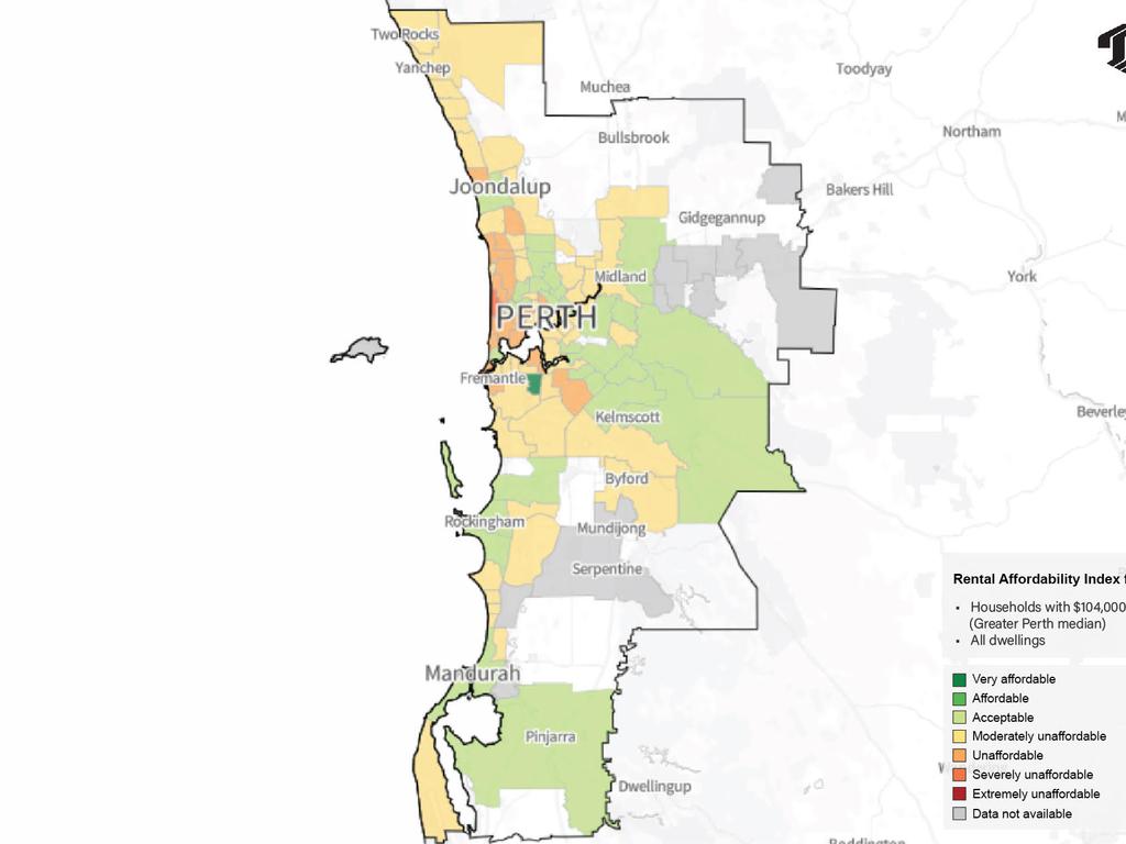 “Perth has suffered one of the steepest declines in affordability among capital cities, behind only Sydney, while regional WA has only declined more than every rest of state area," Ms Greenhalgh said.