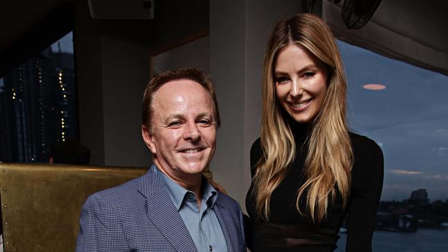 Brian Walsh and Jen Hawkins in 2016 at a Foxtel celebration for the 10th season of Australia's next top model. Picture: Adam Yip/The Daily Telegraph