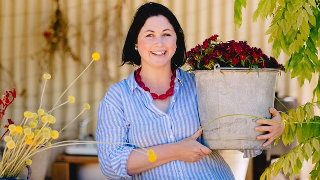 Fresh flowers: Janae Paquin-Bowden runs Fleurs de Lyonville with her husband Chris. Pictures: Chloe Smith