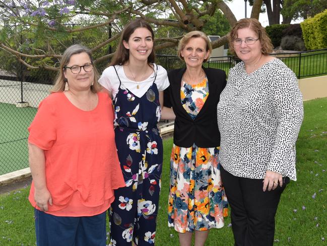 Teacher Kristy Ferguson, student Laura Ferguson, Principal Anna Dickinson and religious studies co-ordinator Christina Ryan. Picture: Supplied 