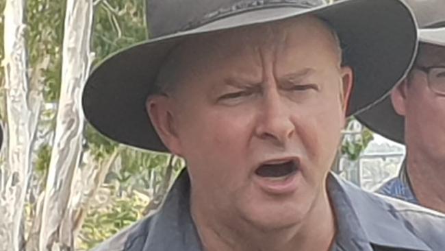 Anthony Albanese in Rockhampton on Wednesday. Picture: Leighton Smith