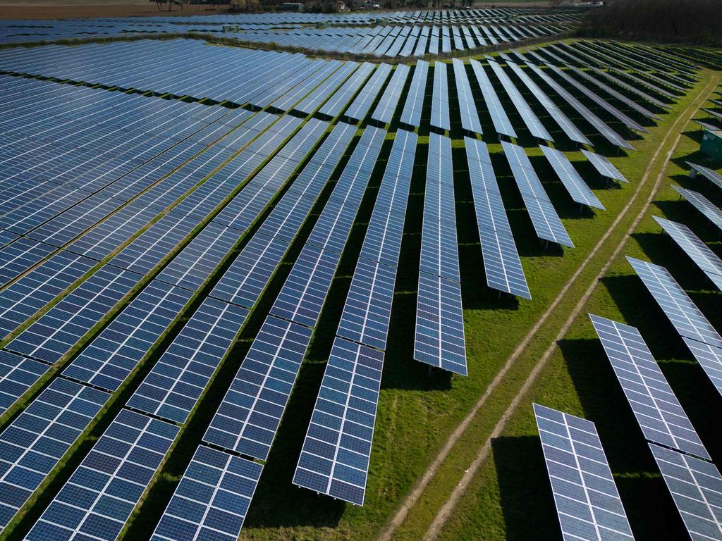 Mined metals are critical for solar panels. Picture: Daniel LEAL / AFP