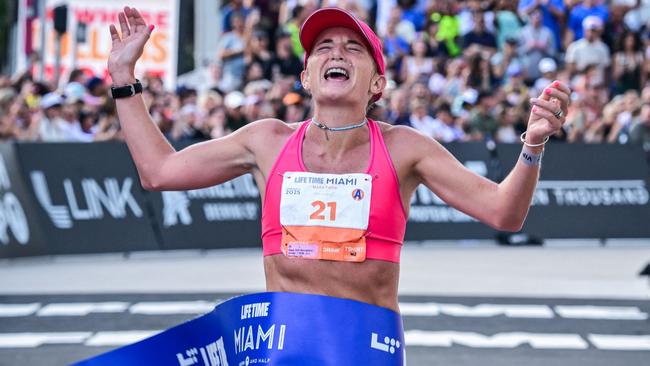 Everyone wins, including US athlete Beth Marzigliano at the Miami Marathon on February 2, from the benefits of fartlek. Picture: AFP