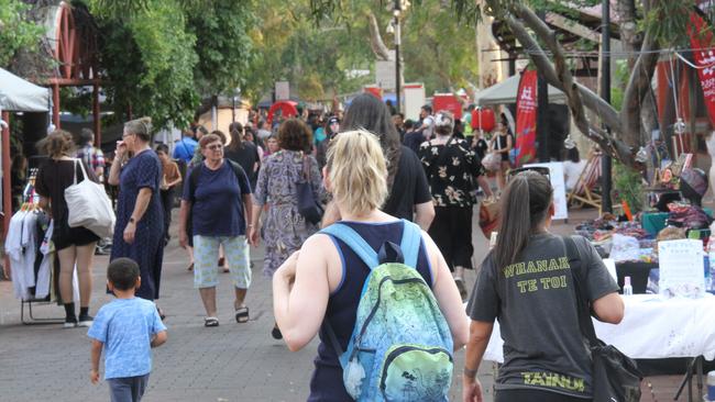 The Todd Mall markets, Alice Springs. ABS data shows the town has lost five retail businesses in the last financial year. Picture: Gera Kazakov