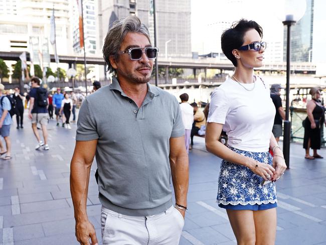 John Ibrahim with partner Sarah Budge. Picture: Sam Ruttyn