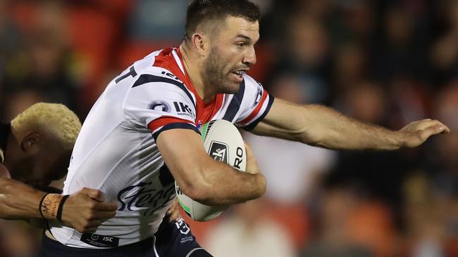 Roosters James Tedesco during the Penrith v Roosters NRL Qualifying Final at Panthers Stadium, Penrith. Picture: Brett Costello