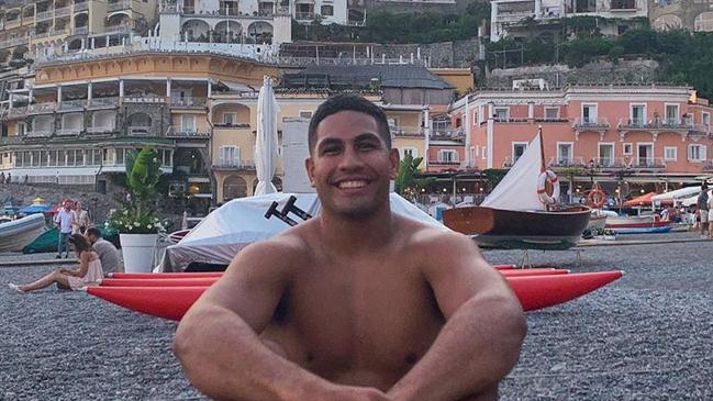 former Cowboy Nene Macdonald iat the Amalfi Coast in Italy. picture taken 23rd July. Image from Instagram