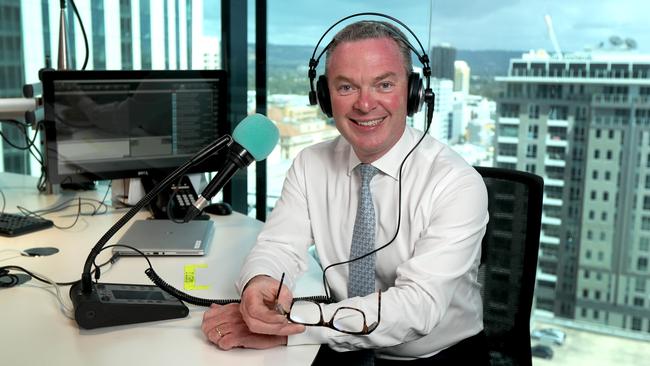 Former politician Christopher Pyne in the studio. Picture: Kelly Barnes