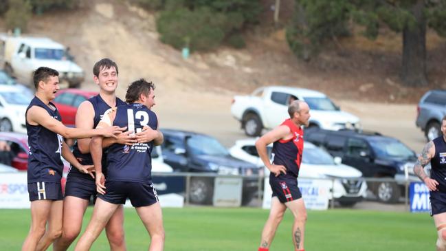 Ararat Eagles players celebrate a goal. Photo: Ararat Eagles FC