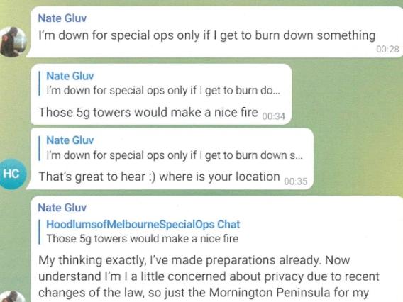 Chat allegedly shows plot before 5G fire