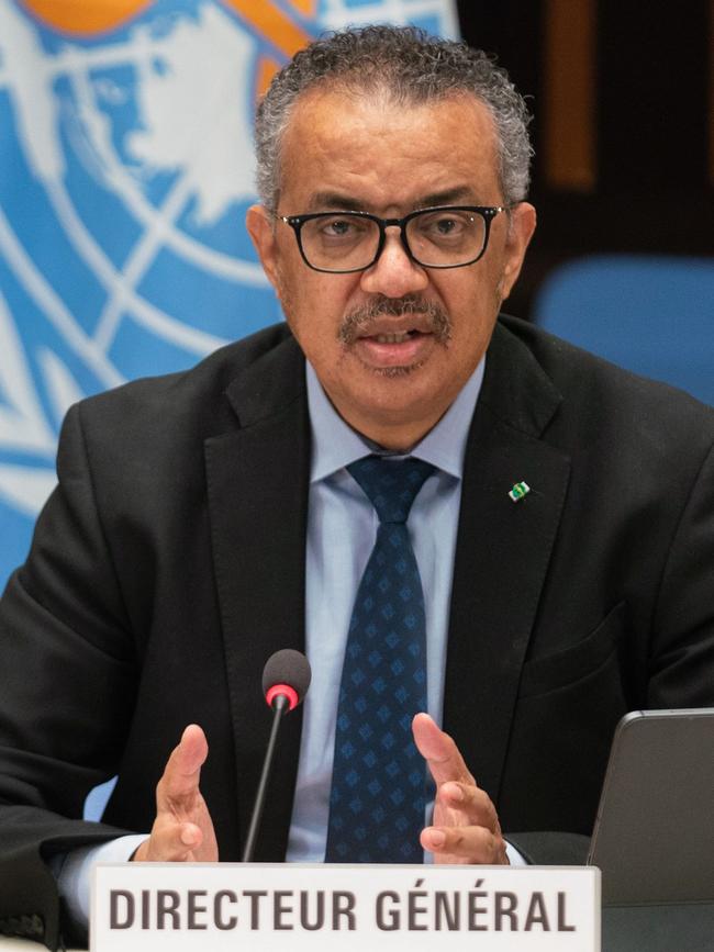 World Health Organisation Director-General Tedros Adhanom Ghebreyesus. Picture: AFP