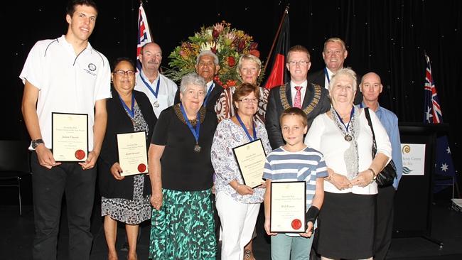 Randwick Council's Australia Day community service award recipients with Randwick Mayor Scott Nash.