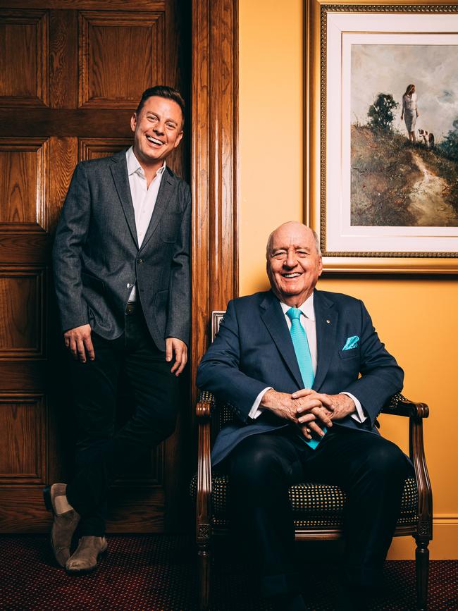 Ben Fordham and Alan Jones. Picture: Jonathan Ng