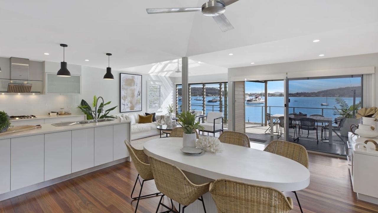 Hadley’s five-bedroom home on the Bouddi Peninsula has views across the Brisbane River. Picture: Realestate.com.au