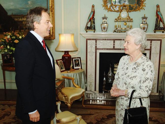 The Queen meets Tony Blair in 2005. Picture: Getty Images