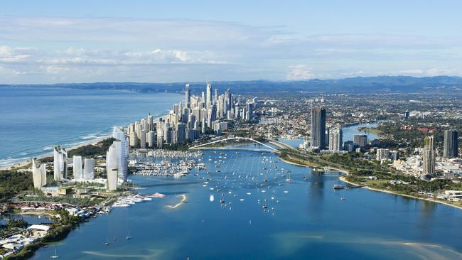 The proposed Gold Coast Integrated Resort on the Gold Coast skyline.