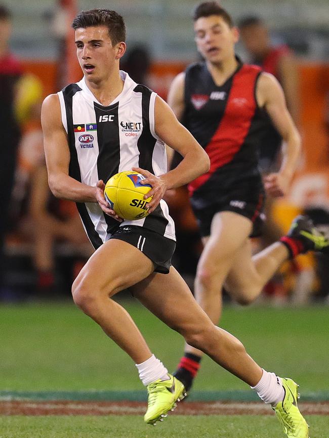 Nick Daicos, son of Collingwood champion Peter, playing in a next generation match on the MCG in 2019. Picture: Michael Klein