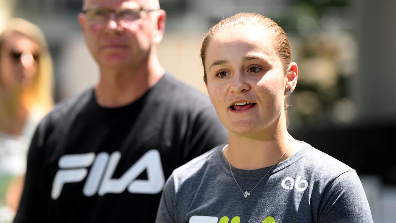 Barty was tight-lipped on what the future holds for her after tennis. Picture: NCA NewsWire / Dan Peled