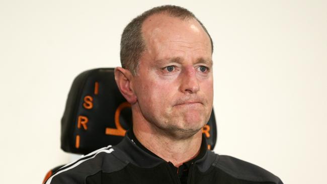 Wests Tigers coach Michael Maguire has some tough decisions to make. Picture: AAP