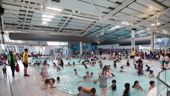 Splash Aquatic Centre pool area on a busy day in 2017. Picture: Hamish Blair