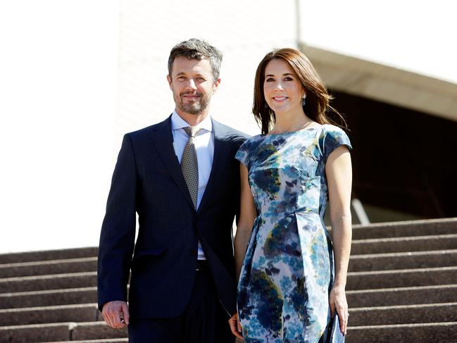 Frederik and Mary are met by hordes of people whenever they tour Australia where the Princess was born. Picture: Lisa Maree Williams