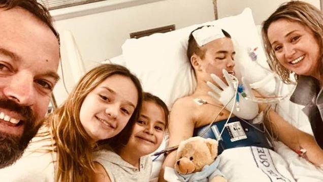 Preston Potter's family mark a small victory in his fight to recover from an alleged hit and run accident on the Gold Coast. Picture: Facebook.