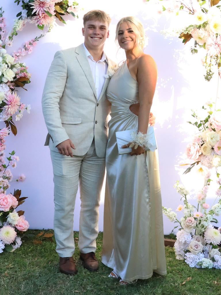 Emerson with formal partner at the 2024 St Ursula's College formal.