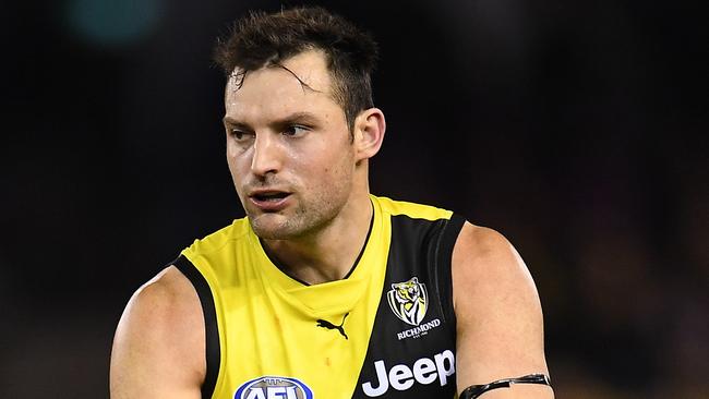 Toby Nankervis had the “unhappies” on after his side’s win over St Kilda. Pic: AAP