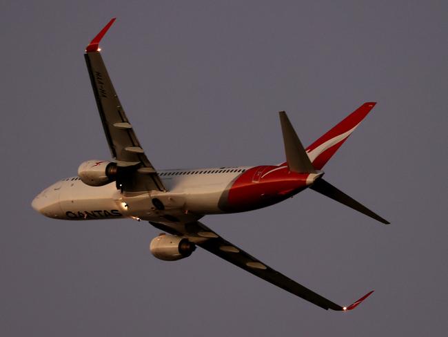 SYDNEY, AUSTRALIA - NewsWire Photos MAY 25, 2021: Pictured is a Qantas passenger jet at Sydney Airport. Picture: NCA NewsWire / Dylan Coker