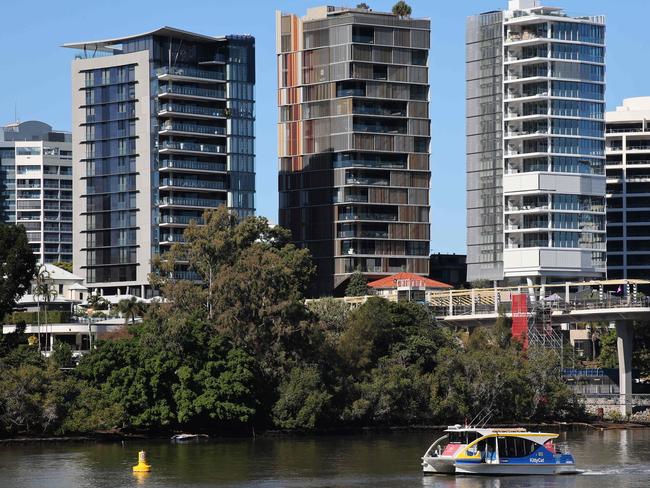 Generic images around Brisbane - Kangaroo Point apartments and KittyKat ferry Brisbane Wednesday 19th June 2024 Picture David Clark