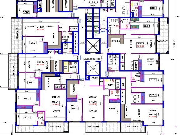 Each floor will house a mix of one-bedroom and two-bedroom apartments. Photo: Documents contributed to council.