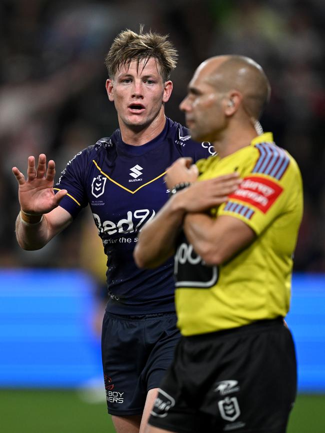 Ashley Klein will officiate from the Bunker. Picture: NRL Images