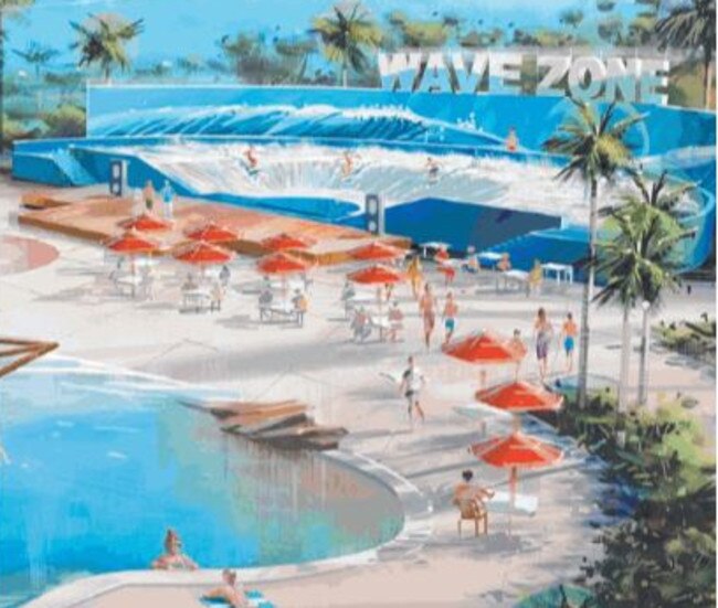 An artist’s impression of what the Darwin CBD water park could have looked like. Picture: NT Government