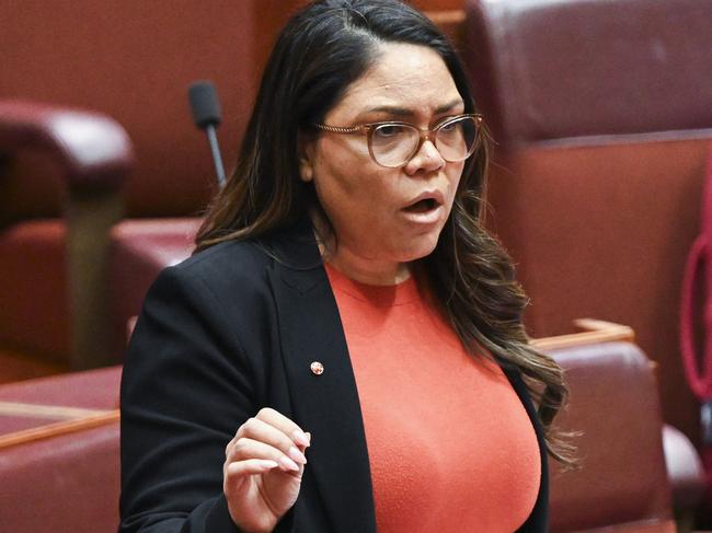 CANBERRA, AUSTRALIA, NewsWire Photos. JUNE 16, 2023: Senator Jacinta Nampijinpa Price during Question time in the Senate at Parliament House in Canberra. Picture: NCA NewsWire / Martin Ollman