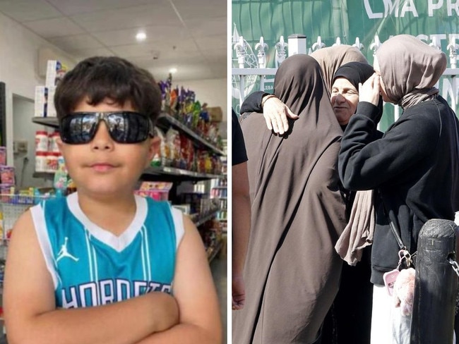 Family gathered on Thursday to farewell the young boy