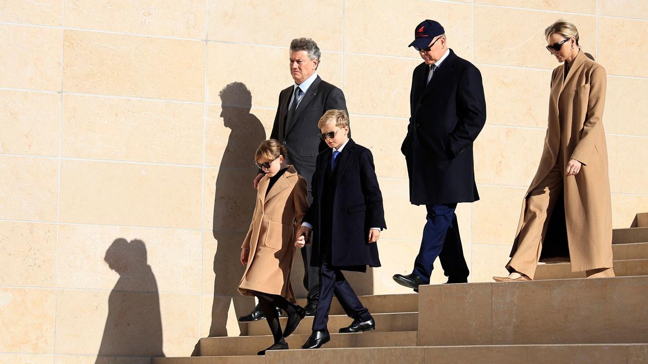 The family attend the inauguration of the new Mareterra district in Monaco. Picture: Valery Hache/AFP