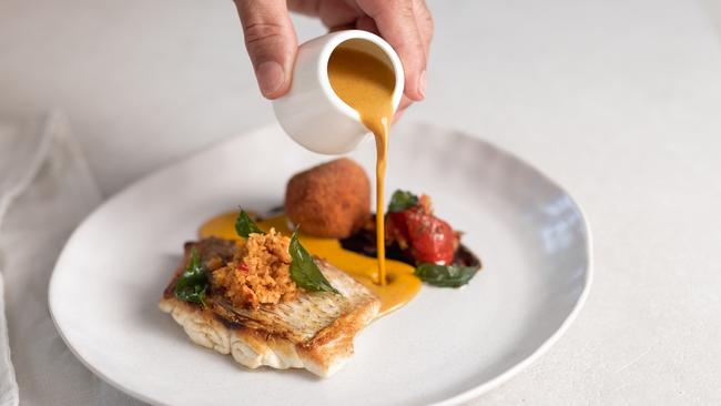 The snapper curry at Alba by Peter Kuravita in Noosa Heads Picture: Ian Waldie Photography