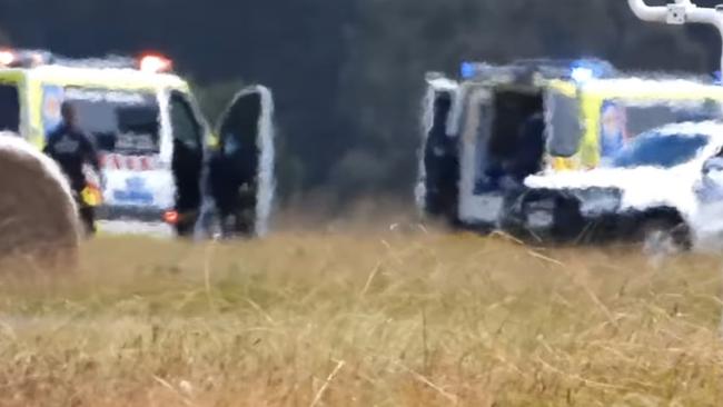 A man has been flown to a Melbourne hospital after he was injured when landing from a skydive fall in the Latrobe Valley on Saturday morning. Picture: LVI&amp;CA