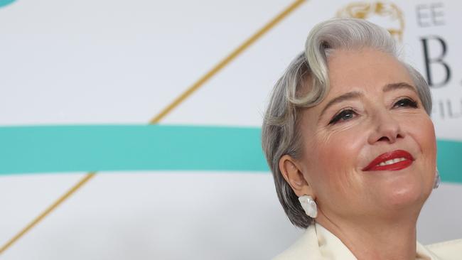 Emma Thompson barked angrily when questioned about her stand with ecowarriors. Picture: AFP