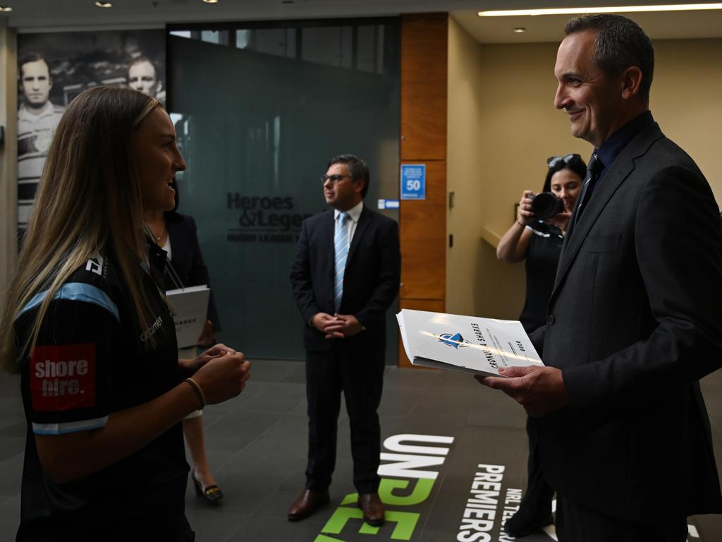 The Sharks ensured Andrew Abdo personally received their pitch to join NRLW.