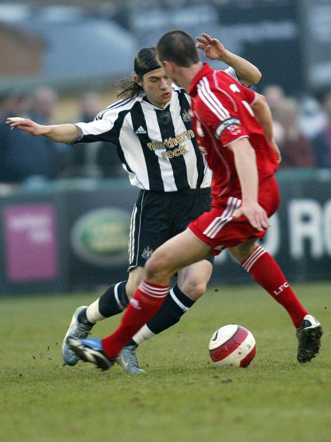 A teenage James Troisi in reserve team action against Liverpool in 2007.