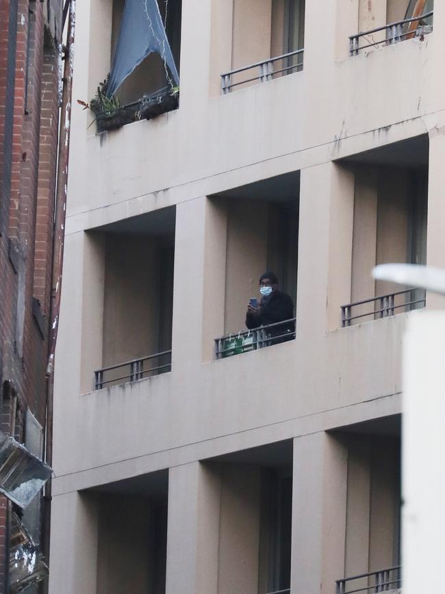 Nearby residents were warned of dangerous conditions at the fire site. Picture John Grainger