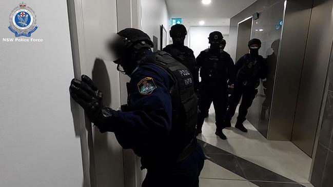 Officers from NSW Police Raptor Squad carried out the search warrants at a home in East Gardens and a home in South Coogee last week. Picture: NSW Police