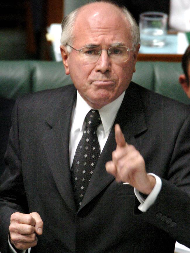 John Howard while prime minister in 2004.