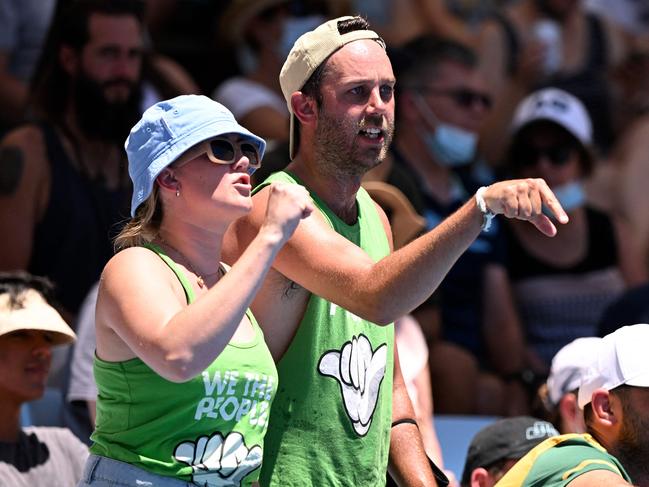 O’Connell had the crowd jumping. Picture: AFP