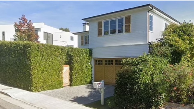 A street view image of the home owned by Adam Brody and Leighton Meester before the wildfires destroyed the home. Picture Google