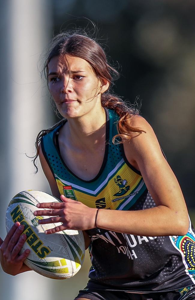 Layla White has been selected in the Broncos Q Youth Academy for 2023. Picture: Touch Football Australia