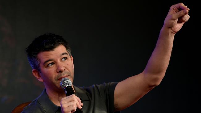 Uber CEO Travis Kalanick has stepped down indefinitely. Picture: AFP/Money Sharma