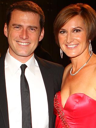 Karl Stefanovic with his then wife Cassandra Thorburn. Picture: Getty Images